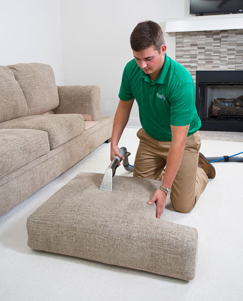 Westcoast Chem-Dry Technician Providing Professional Upholstery Cleaning Services in Surrey, BC
